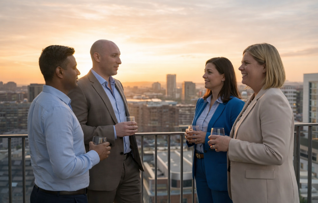 Mitarbeitende von Dashing Consulting im fachlichen Austausch bei einem Teamgespräch im Kontext der Recruiting-Lösung DashingGOLD.